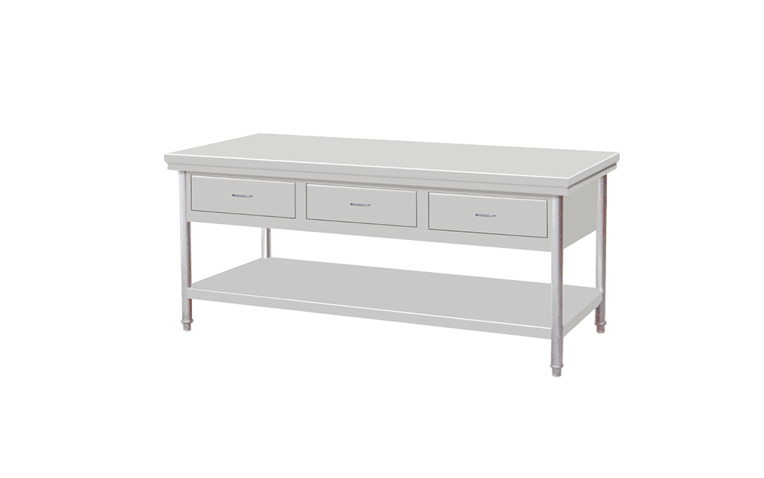 Workbench with drawers
