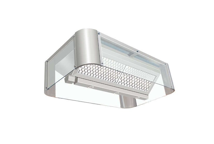 Clear smoke exhaust hood