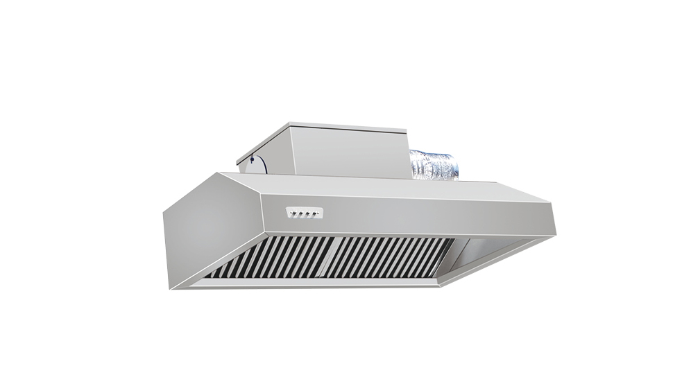 Straight exhaust hood