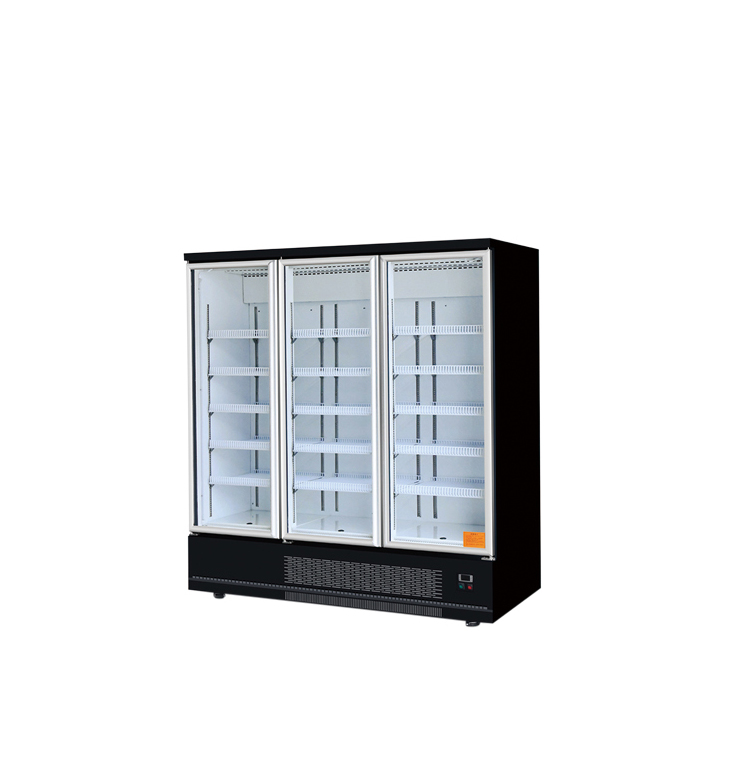 Supermarket beverage display refrigerator