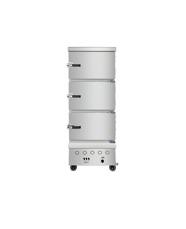 Multi-door gas steam cabinet
