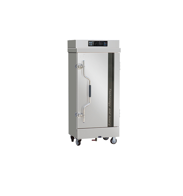 Computer controlled rice steaming cabinet