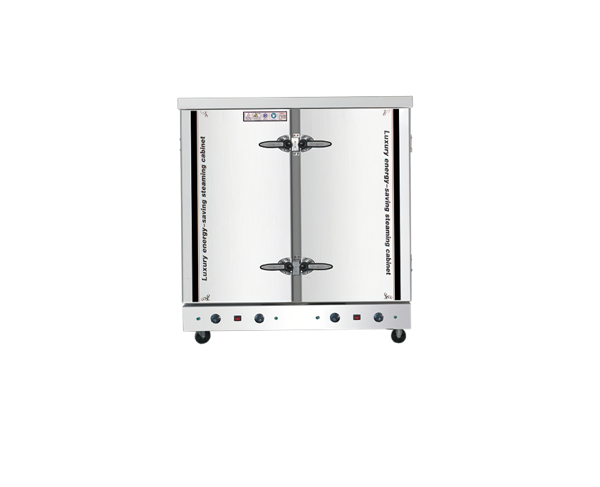 Double door timer and temperature electric steam cabinet